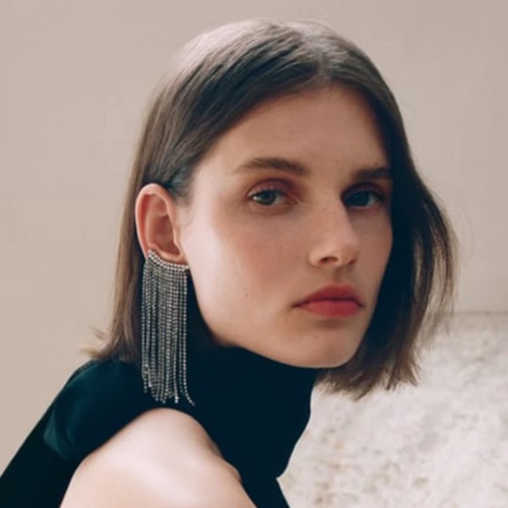 Rhinestone Fringe Earrings!